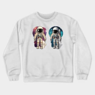 Splash Paint Astronaut: Detailed Illustration in Halo of Venus (539) Crewneck Sweatshirt